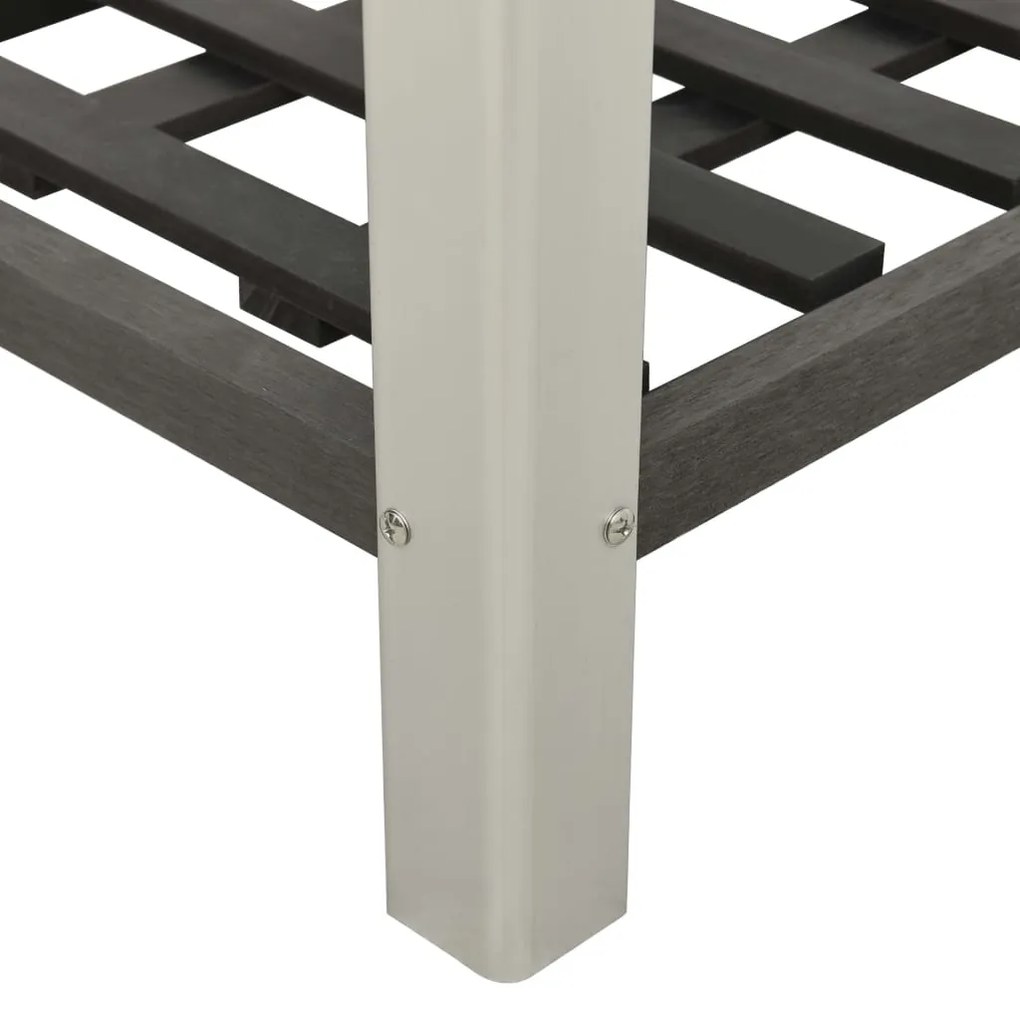 vidaXL Ζαρντινιέρα Υπερυψωμένη με Ράφι Γκρι 150 x 50 x 90 εκ. από WPC