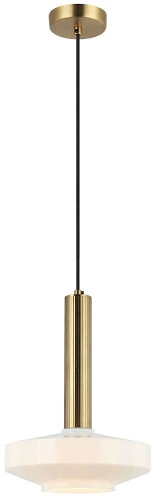 Φωτιστικό Οροφής Vivian 4310900 Φ26x150cm 1xE27 40W White-Brass Viokef