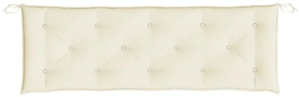 vidaXL Μαξιλάρι Πάγκου Κήπου Κρεμ 150x50x7 εκ. Ύφασμα Oxford