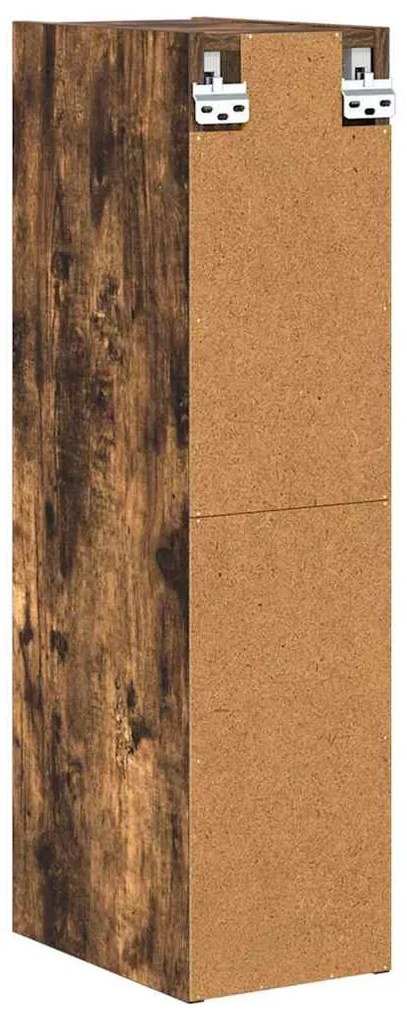 vidaXL Κρεμαστό ντουλάπι Καπνιστό Δρύς 20 x 29,5 x 80 εκ.