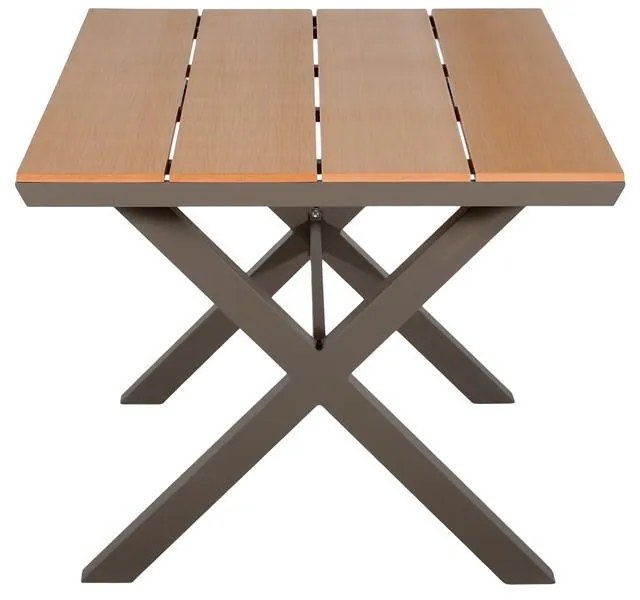 Τραπέζι FL6510 Fylliana Αλουμινίου Polywood Cappuccino 150x90x75 εκ. 150x90x75 εκ.
