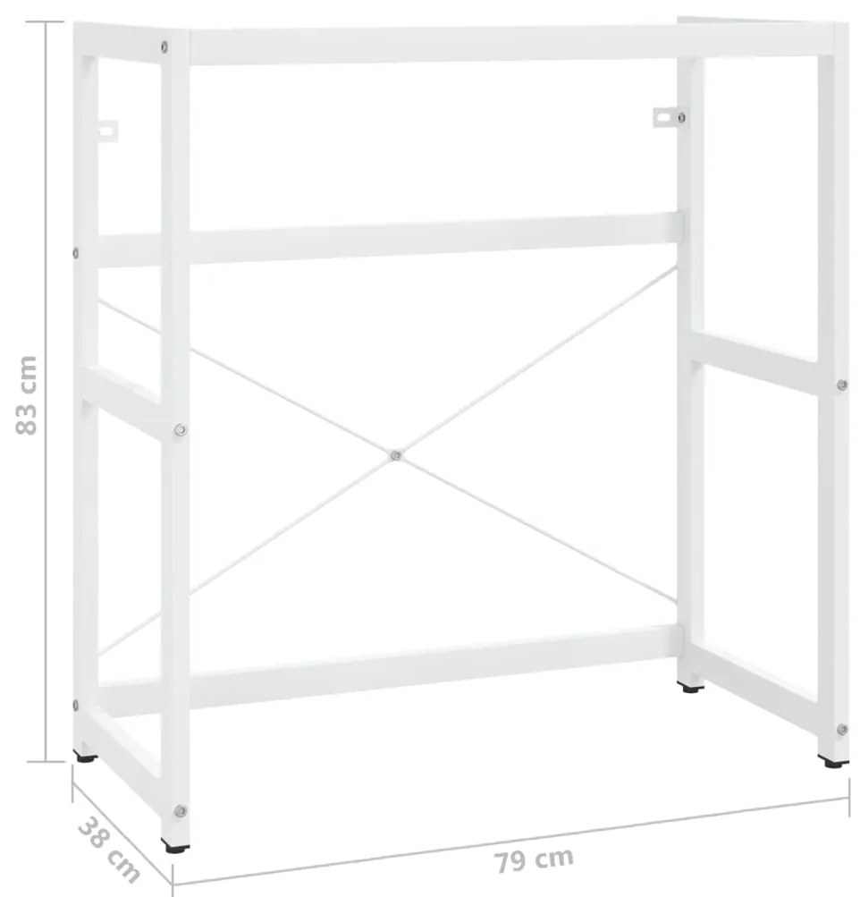 vidaXL Έπιπλο Μπάνιου Λευκό 79 x 38 x 83 εκ. Σιδερένιο