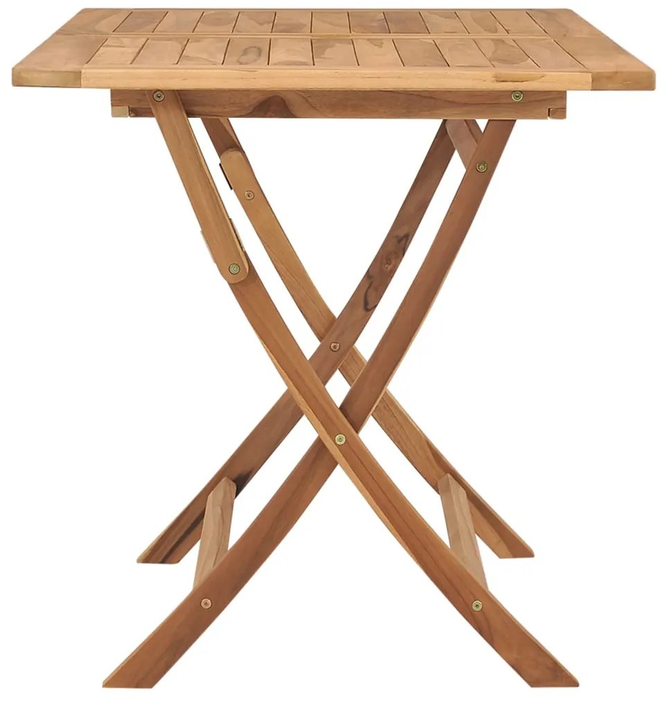 vidaXL Τραπέζι Κήπου Πτυσσόμενο 120 x 70 x 75 εκ. από Μασίφ Ξύλο Teak