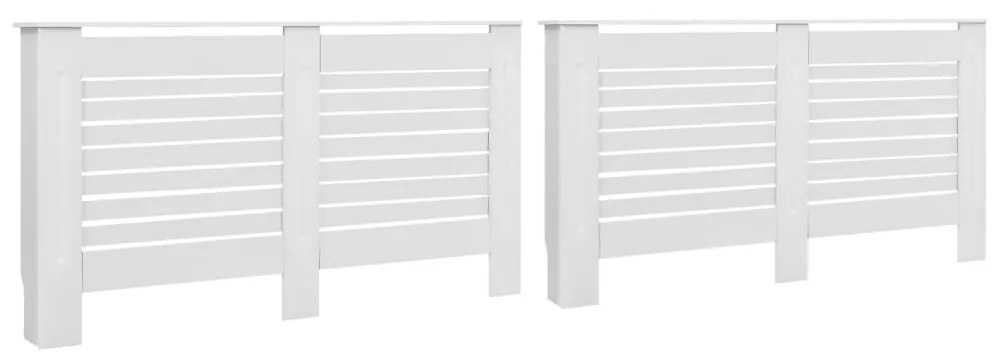 vidaXL Καλύμματα Καλοριφέρ 2 τεμ. Λευκά 152 x 19 x 81,5 εκ. από MDF