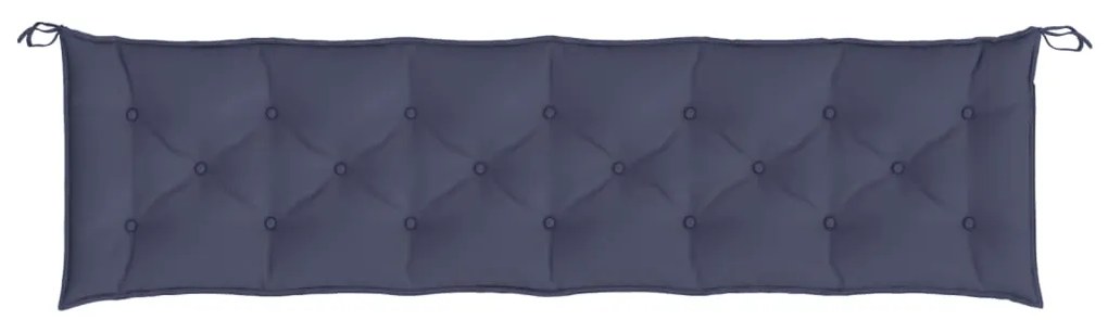 vidaXL Μαξιλάρια Πάγκου Κήπου Ναυτικό Μπλε 200x50x7 εκ. Ύφασμα Oxford