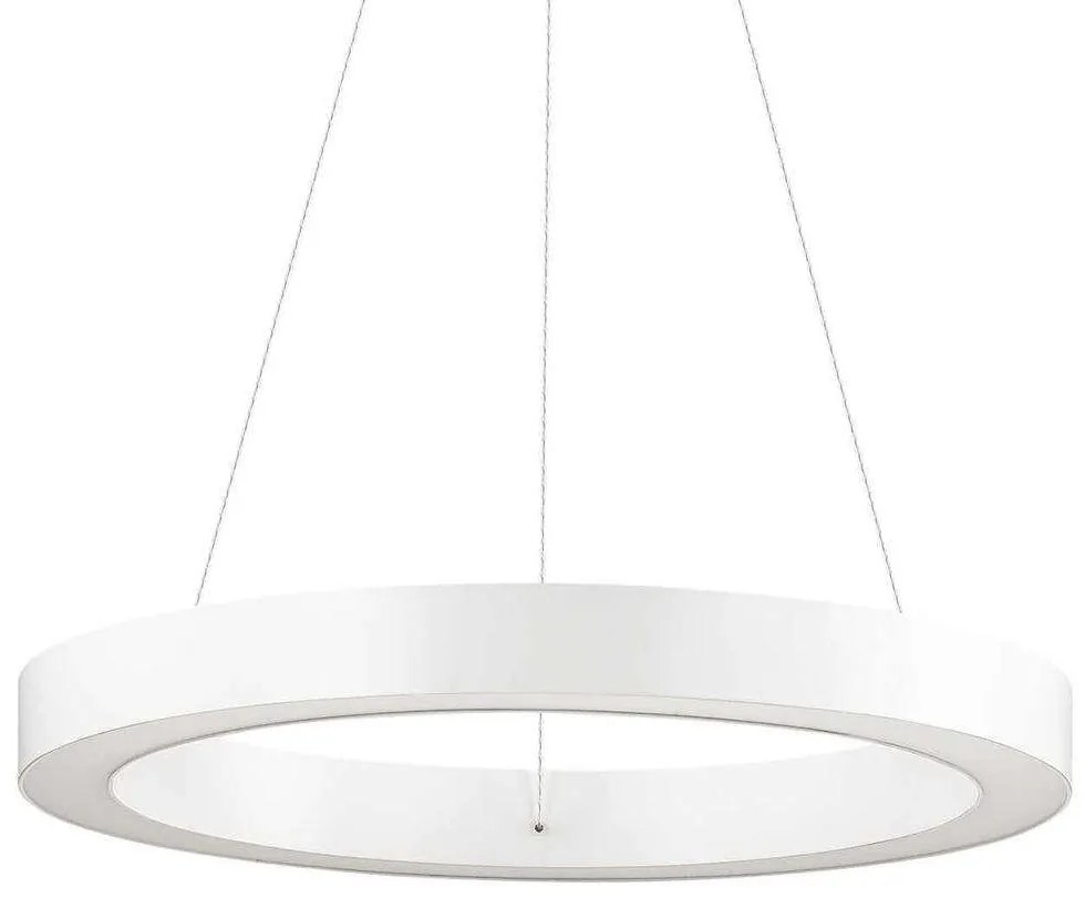 Φωτιστικό Οροφής Oracle Round 211404 50x10,5/219,5cm LED 28W 3000K White Ideal Lux