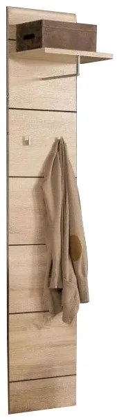 Κρεμάστρα Solo 40x30x194cm Sonoma με λεπτομέρειες Wenge και MDF Καμπυλωτό τελείωμα TO-SOLOHANG