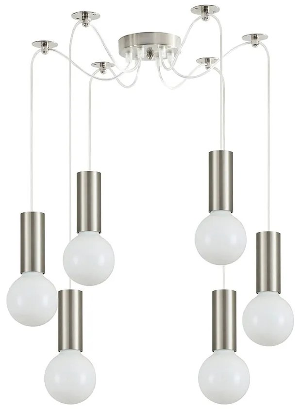 Φωτιστικό Οροφής Adept Tube 77-8386 4,5x4,5x300cm 6xE27 60W Nickel Homelighting