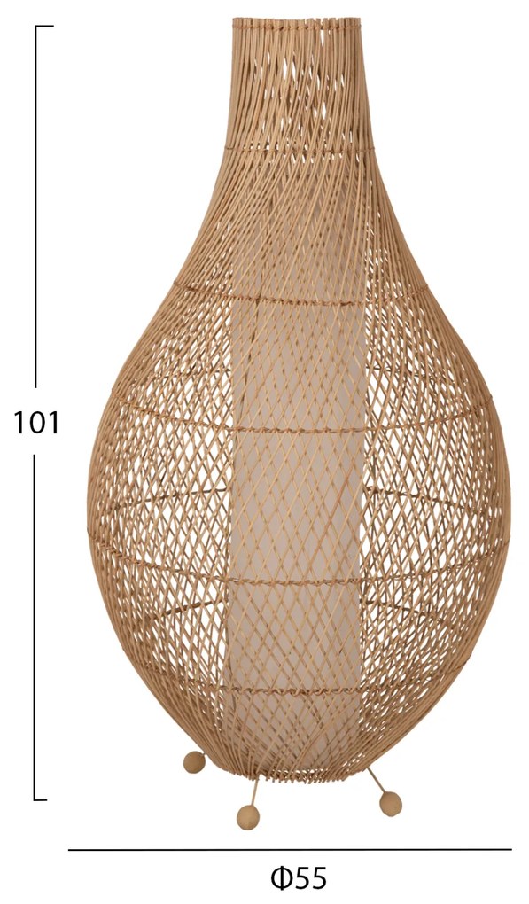 ΦΩΤΙΣΤΙΚΟ ΔΑΠΕΔΟΥ HM7835 RATTAN ΣΕ ΦΥΣΙΚΟ ΧΡΩΜΑ Φ55x101Υεκ. - HM7835