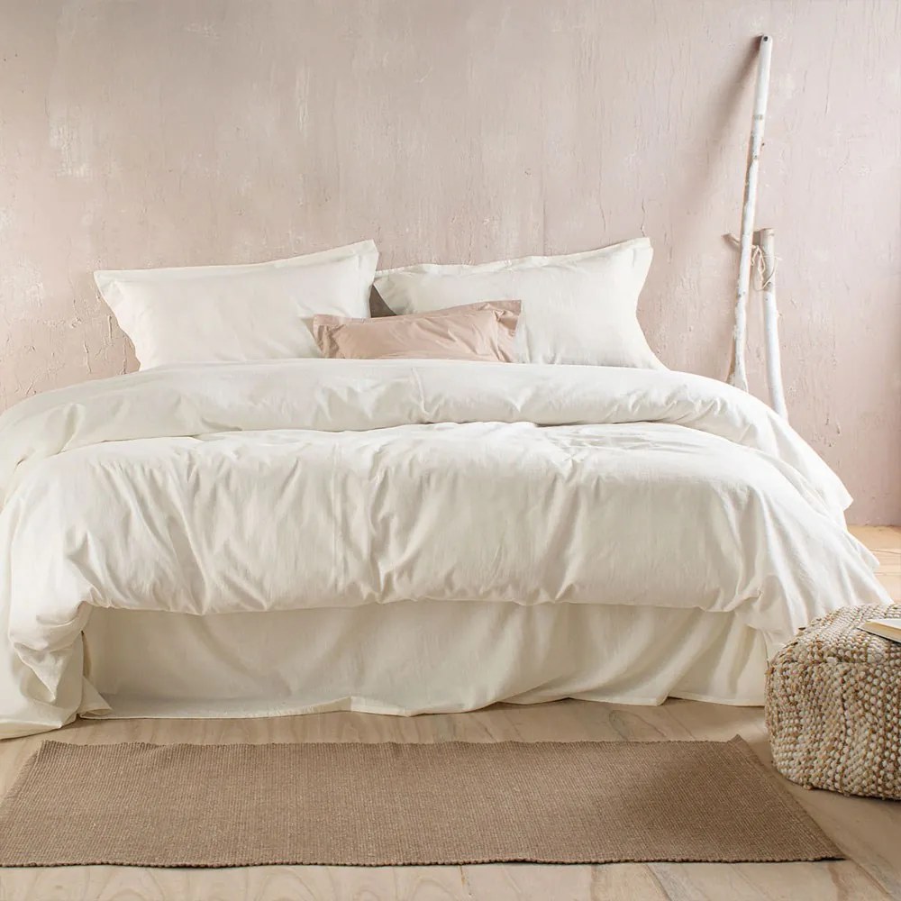Σεντόνια Whisper (Σετ 4τμχ) Ecru Ρυθμός Υπέρδιπλo 240x280cm 100% Cotton