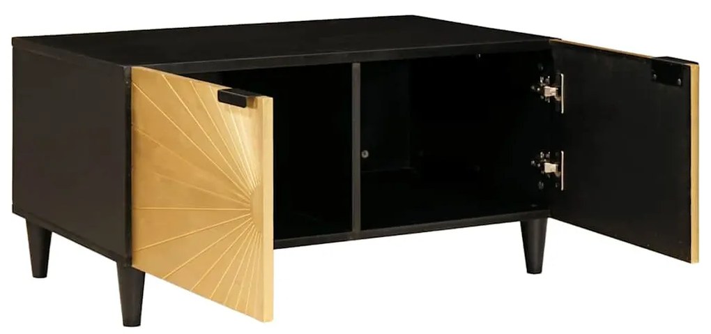 vidaXL Τραπεζάκι σαλονιού Μαύρο και Χρυσό 80 x 50 x 40 cm