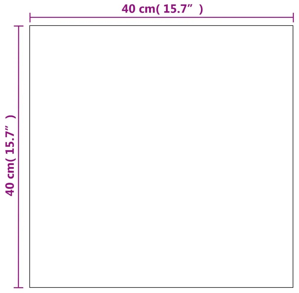 Καθρέφτης Τοίχου Τετράγωνος 40 x 40 εκ. Γυάλινος - Ασήμι