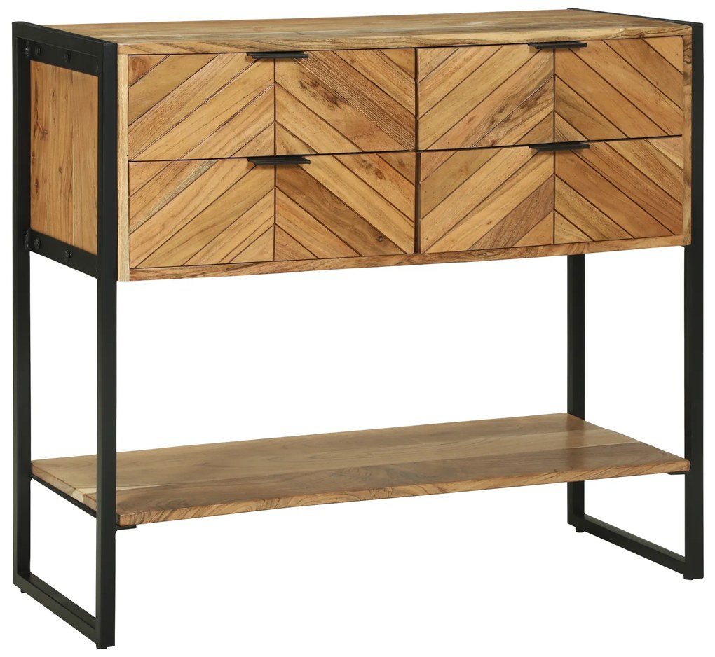 vidaXL Κονσόλα 90x35x80 εκ. Συμπαγές Ξύλο Ακακίας