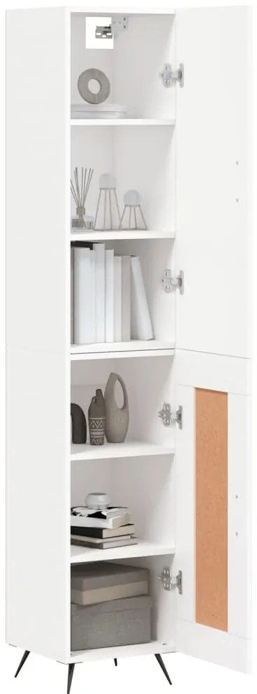 vidaXL Ντουλάπι Λευκό 34,5 x 34 x 180 εκ. από Επεξεργασμένο Ξύλο