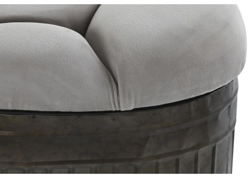 Σκαμπό DKD Home Decor   Μπεζ Μέταλλο πολυεστέρας Σκούρο καφέ (121 x 44 x 47,5 cm)