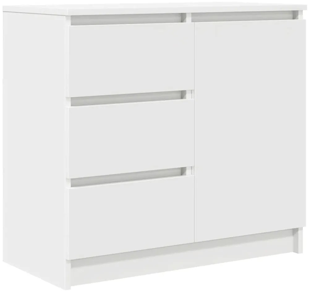 vidaXL Συρταριέρα με Συρτάρια Λευκή 71x35x65 εκ. από Επεξ. Ξύλο