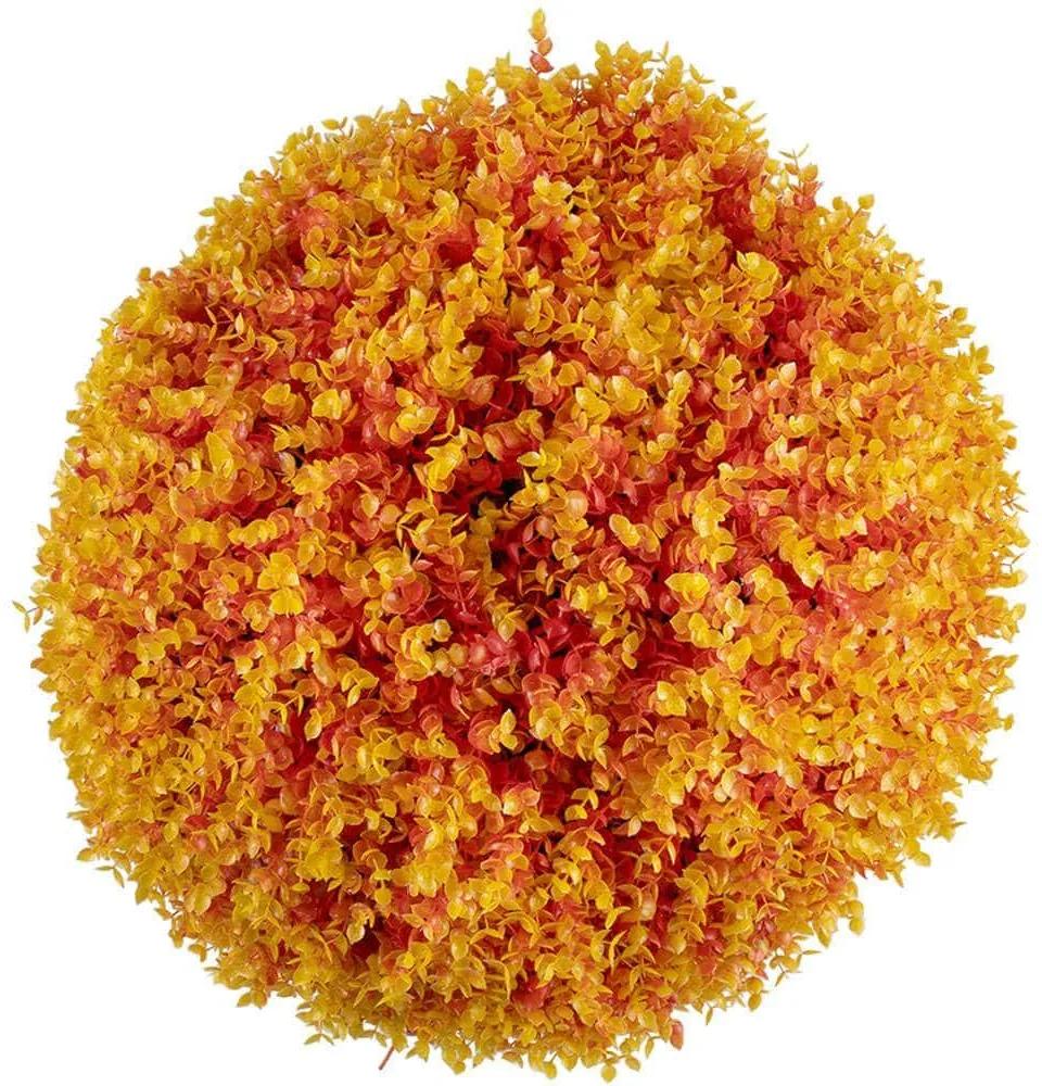 Τεχνητό Φυτό Θάμνος Πυξάρι 78517 Φ56cm Orange-Yellow GloboStar Πλαστικό