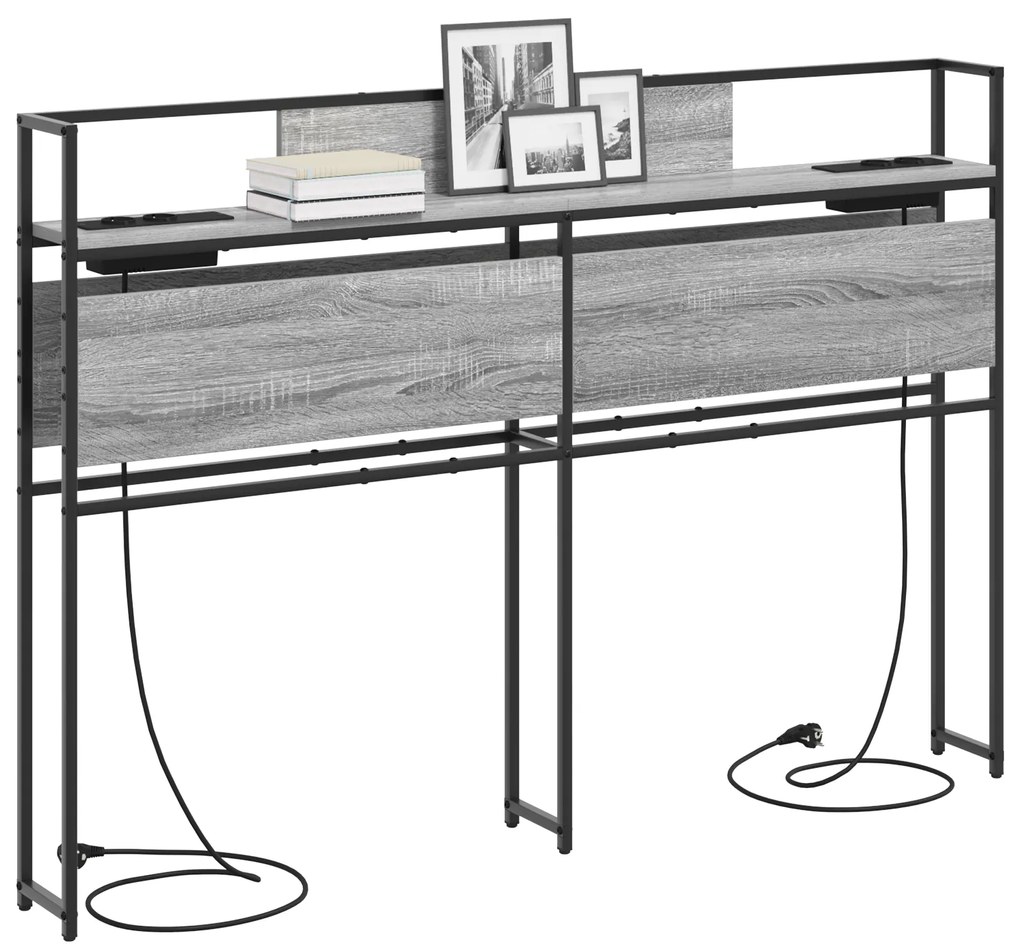 vidaXL Κεφαλάρι Αποθήκης Γκρι sonoma 160 cm Επεξεργασμένο ξύλο
