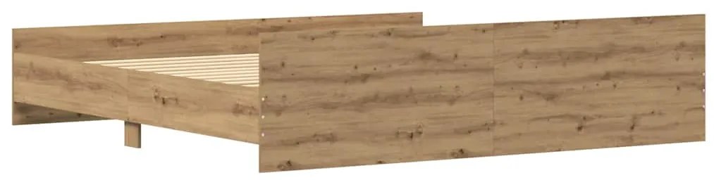 vidaXL Σκελετός Κρεβατιού artisan δρυς 200 x 200 cm Επεξεργασμένο ξύλο