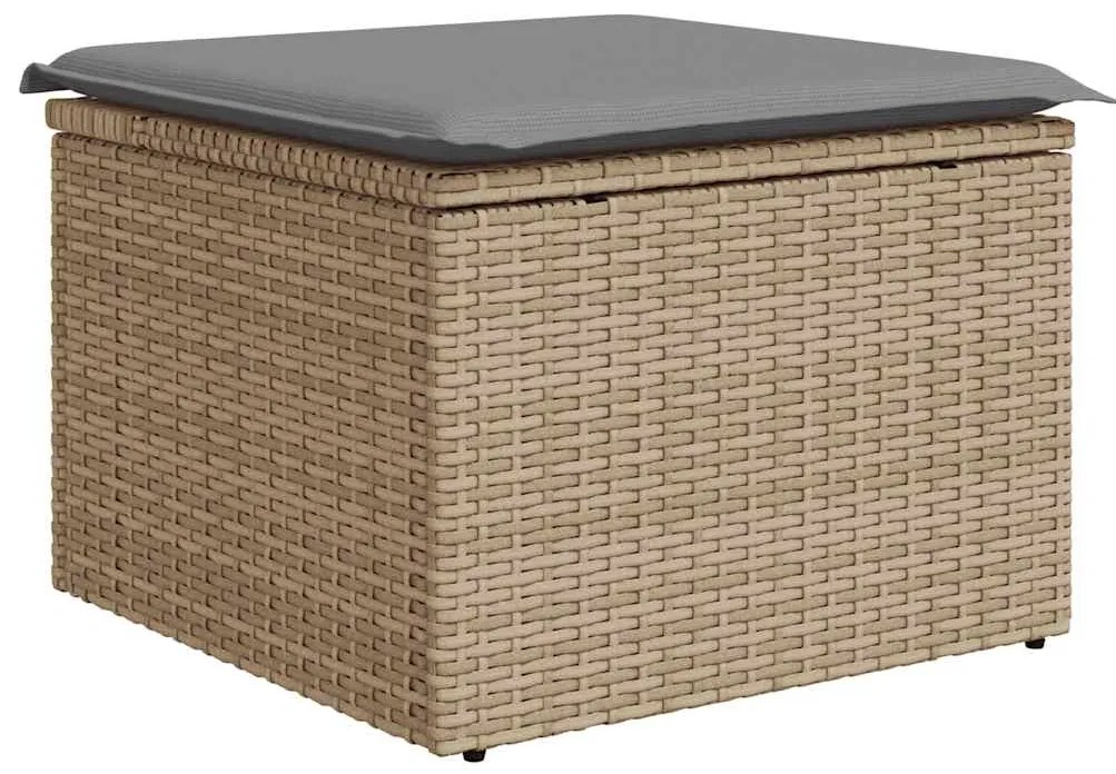 vidaXL Σαλόνι Κήπου Σετ 8 τεμ. Μπεζ Συνθετικό Ρατάν με Μαξιλάρια