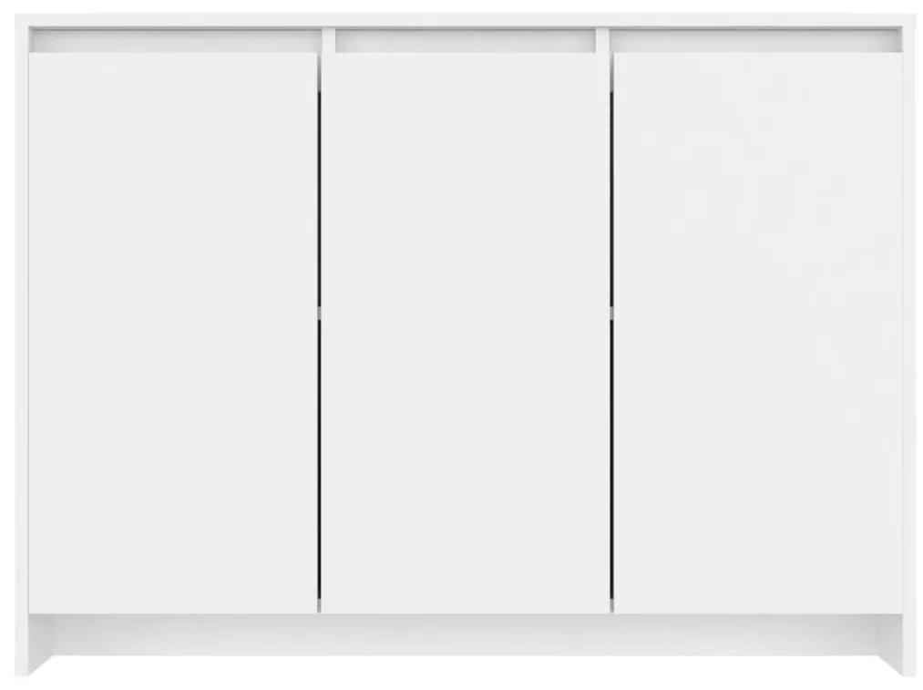 Μπουφές Λευκός 102 x 33 x 75 εκ. από Μοριοσανίδα - Λευκό