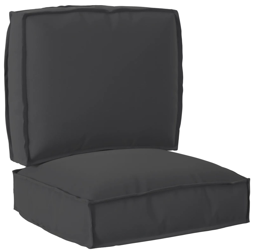vidaXL Σετ Μαξιλαριών Πάγου 2 pcs Μαύρο 50 x 50 x 12 cm Ύφασμα Oxford