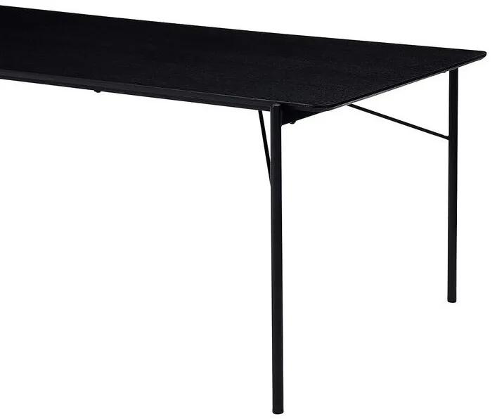 Τραπέζι Riverton 646, Μαύρο, 76x90x200cm, Ινοσανίδες μέσης πυκνότητας, Μέταλλο | Epipla1.gr