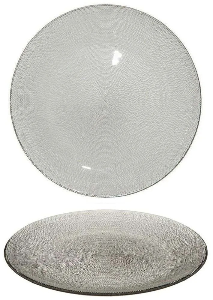 Πιάτο Ρηχό 07.154935B Φ21cm Grey Glass