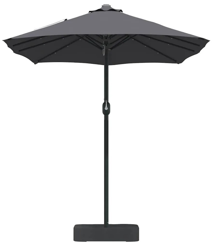 vidaXL Ομπρέλα Κήπου Ανθρακί 385 x 209 x 244 εκατοστά ύφασμα