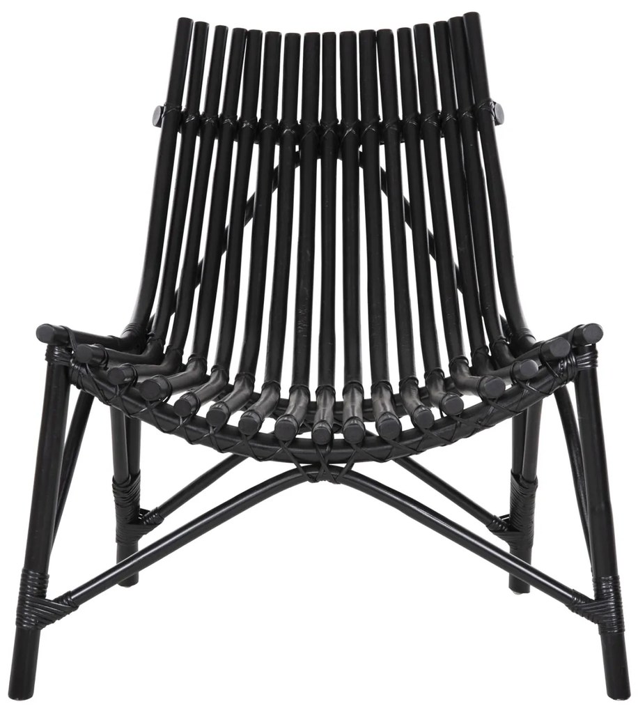 Καρέκλα CELLION C9812.02 Ράβδοι Rattan σε Μαύρο χρώμα 76x72x83Υεκ. 76x72x83 εκ.
