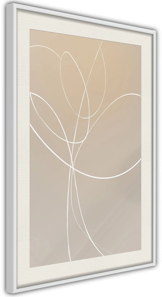 Αφίσα - White Tulip - 20x30 - Χρυσό - Χωρίς πασπαρτού