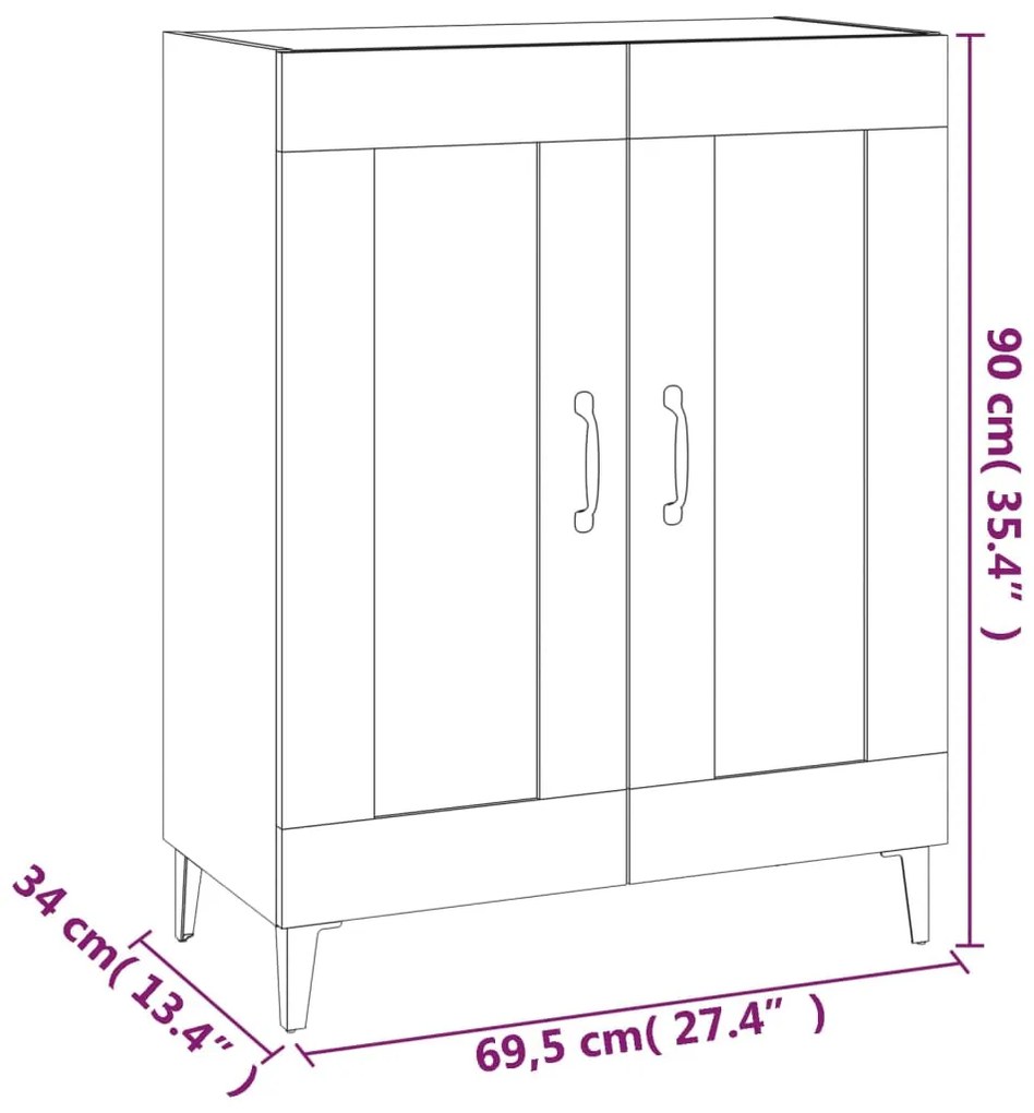 ΜΠΟΥΦΕΣ SONOMA ΔΡΥΣ 69,5 X 34 X 90 ΕΚ. ΑΠΟ ΕΠΕΞΕΡΓΑΣΜΕΝΟ ΞΥΛΟ 812144