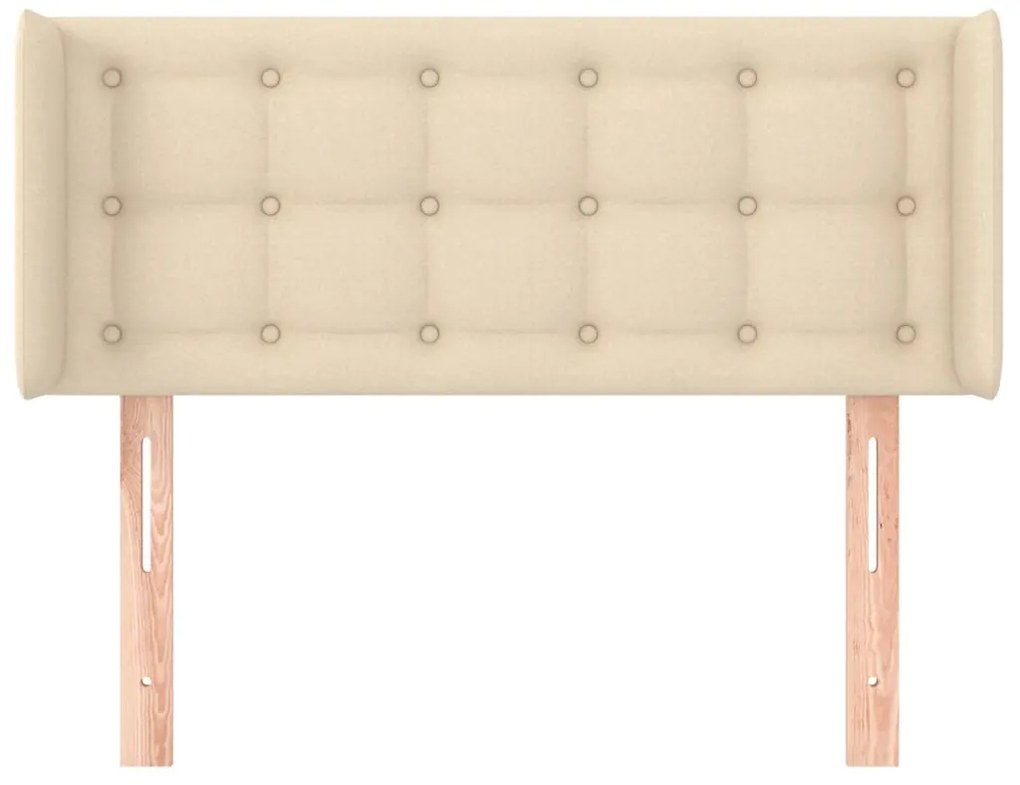 vidaXL Κεφαλάρι με Πτερύγια Κρεμ 103x16x78/88 εκ. Υφασμάτινο