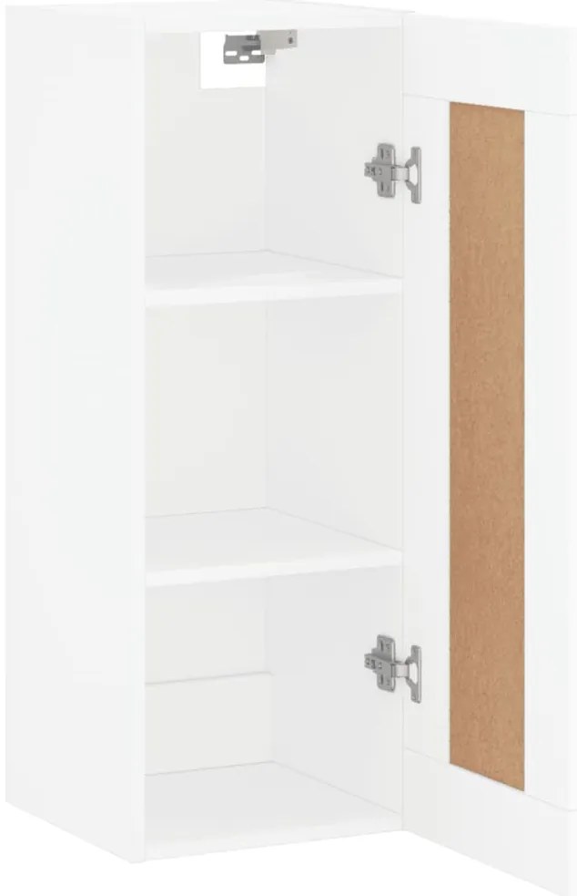 vidaXL Ντουλάπι Τοίχου Λευκό 34,5 x 34 x 90 εκ. από Επεξεργασμένο Ξύλο