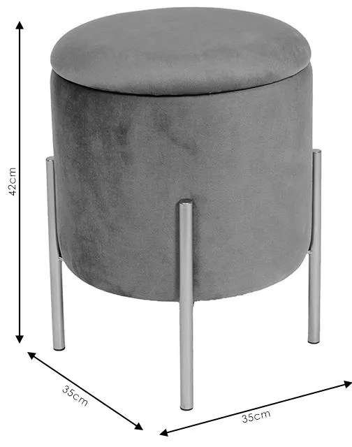 Σκαμπό Creativity βελούδο σάπιο μήλο-χρυσό Φ35x42εκ 35x35x42 εκ.