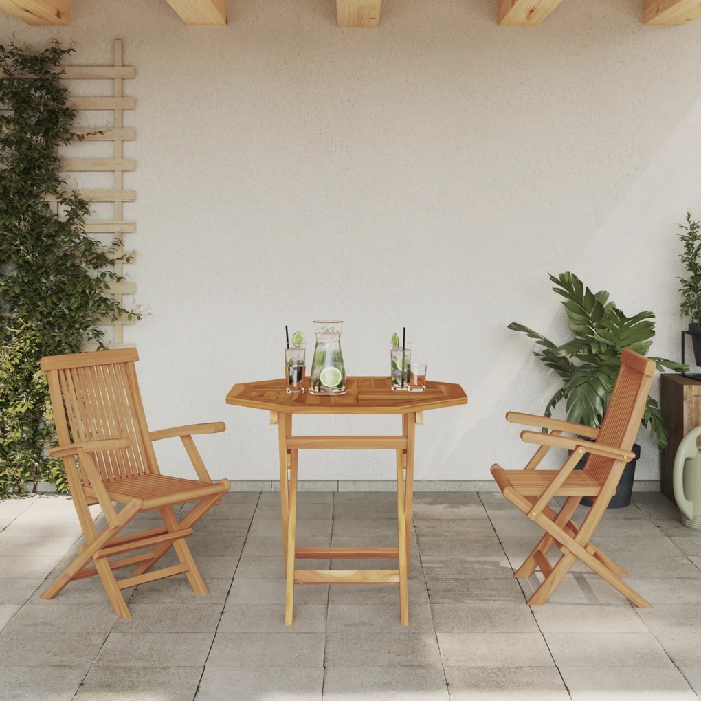 vidaXL Σετ Bistro Κήπου 3 Τεμαχίων από Μασίφ Ξύλο Ακακίας