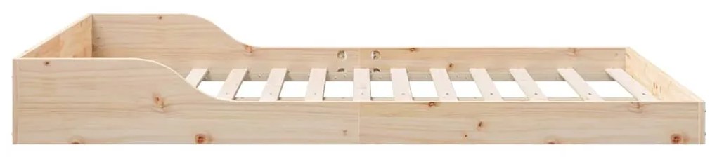 vidaXL Σκελετός Κρεβατιού Καφέ 140 x 190 cm Μασίφ ξύλο πεύκου