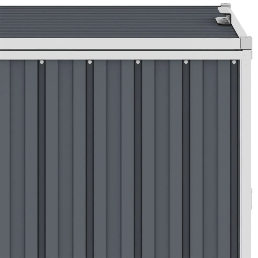 vidaXL Πλαίσιο Τριπλό για Κάδους Γκρι 213 x 81 x 121 εκ. Ατσάλινο