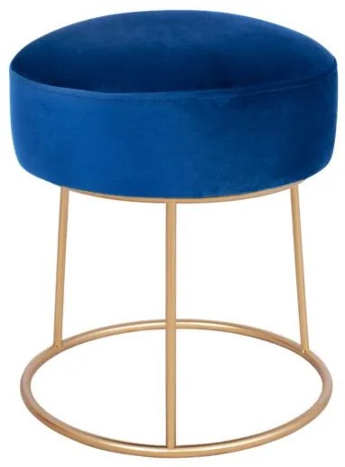 ΣΚΑΜΠΟ KARLO HM8411.08 ΜΠΛΕ ΒΕΛΟΥΔΟ ΜΕ ΧΡΥΣΗ ΒΑΣΗ Φ36x38Υ εκ.