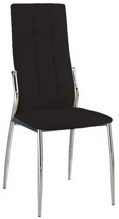 Καρέκλα Prima ΕΜ900,1 45x52x100cm Chrome-Black Σετ 4τμχ Metal, Technoderma