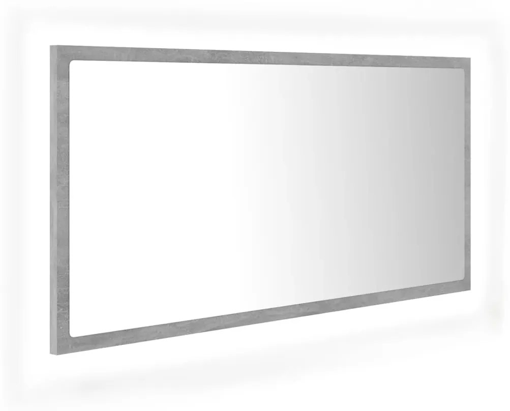 vidaXL Καθρέφτης Μπάνιου Γκρι Σκυροδέματος 90x8,5x37 εκ. Ακρυλικός