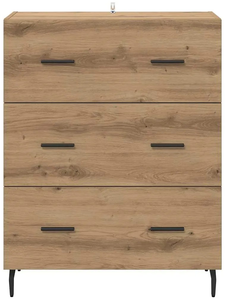 vidaXL Πλαϊνό γραφείο με συρτάρι Artisan Oak 69,5 x 34 x 90 εκ.