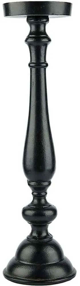 Κηροπήγιο Ionas 026002 18x18x74cm Black Αλουμίνιο
