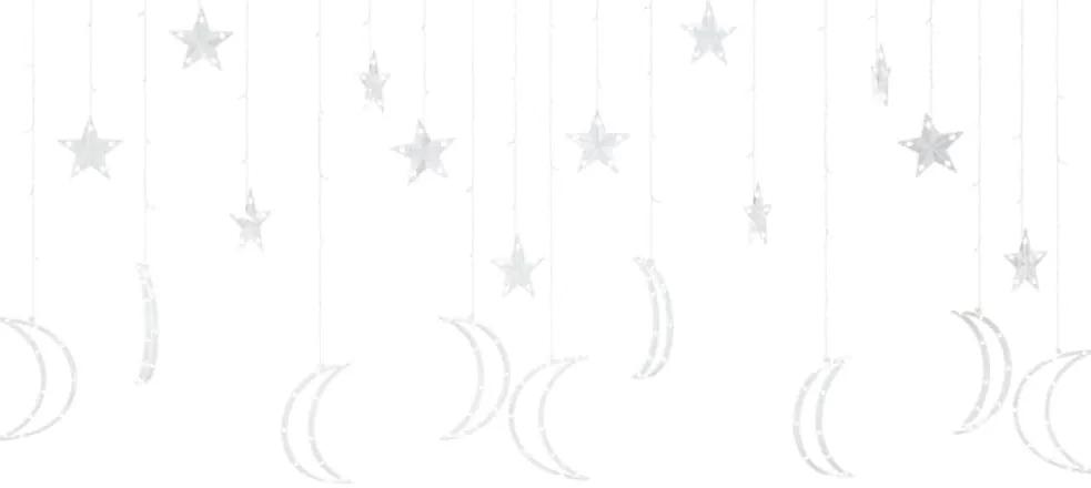 vidaXL Λαμπάκια σε Σχήμα Αστέρι & Φεγγάρι Πολύχρωμα Χειριστ. 345 LED