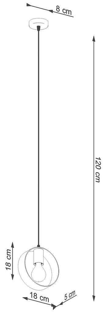 Sollux Κρεμαστό φωτιστικό Titran 1,ατσάλι,1xE27/60w,λευκό