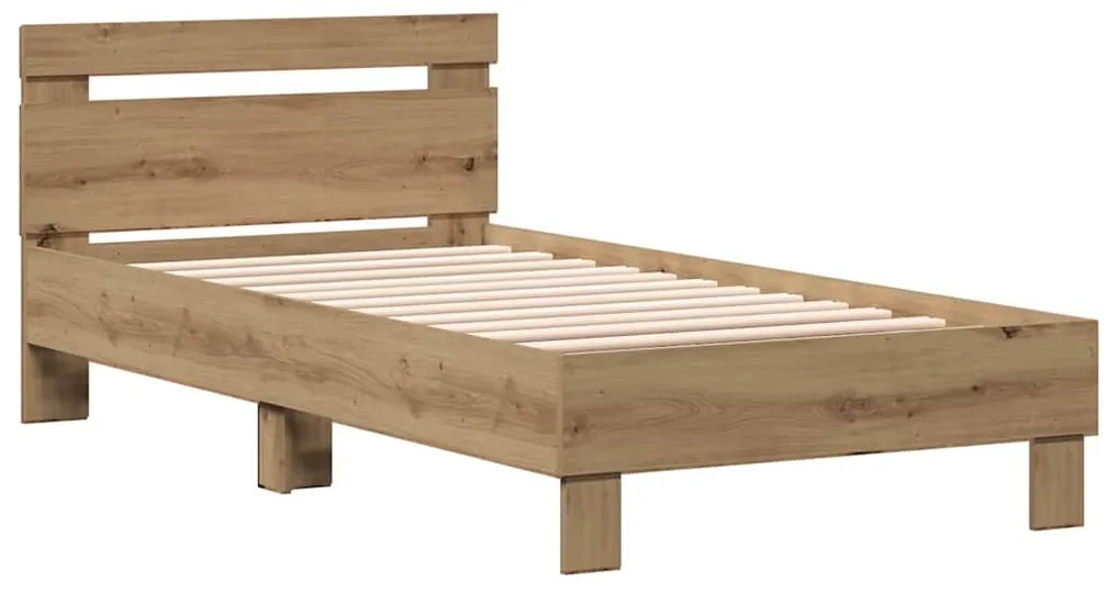 vidaXL Πλαίσιο Κρεβατιού artisan δρυς 90 x 190 cm Επεξεργασμένο ξύλο