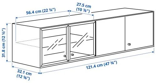 BOASTAD σύνθεση αποθήκευσης TV, 121x42 cm 095.352.10