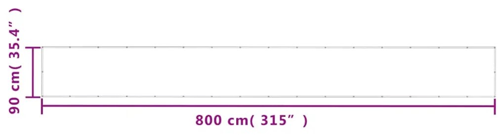 vidaXL Διαχωριστικό Βεράντας Μπλε 90x800εκ 100% Πολ. Ύφασμα Oxford