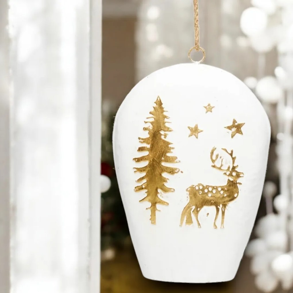 Μεταλλική μεγάλη καμπάνα λευκή!