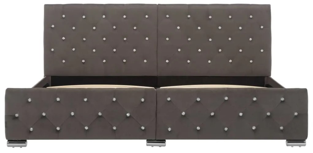 vidaXL Πλαίσιο Κρεβατιού Γκρι 180 x 200 εκ. Βελούδινο